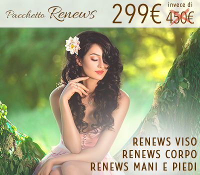 Trattamento Renews Image:  Trattamenti Viso + Corpo + Mani + Piedi + Make Up d’Elite